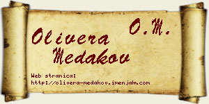 Olivera Medakov vizit kartica